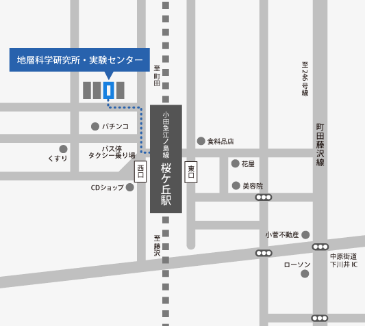 実験センターの地図