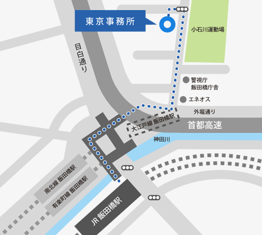 東京事務所の地図