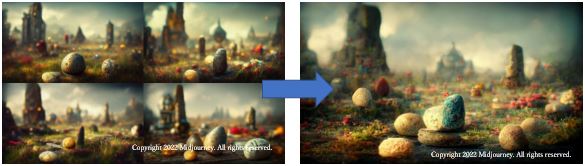 図-1 Midjourneyを使い数単語で作成された絵