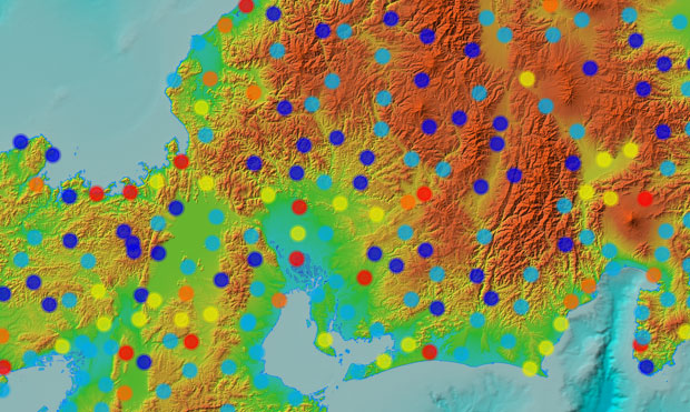 図-3　東海地域におけるA1の分布