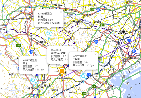 図-4　K-NET観測点との比較