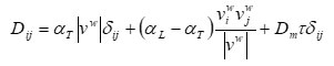 数式5（密度流解析の支配方程式）