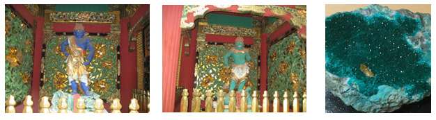 大猷院夜叉門の彫像と同鉱物写真