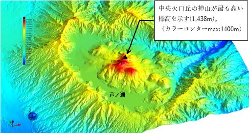 標高カラー段彩図