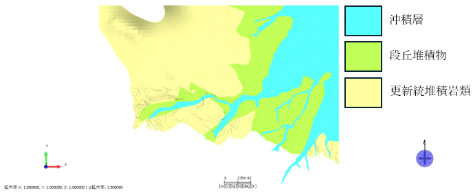 津軽平野周辺図（上から）